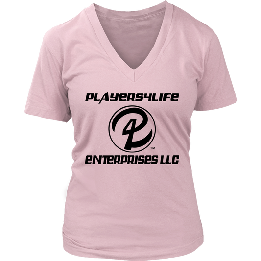 Players4Life Enterprises LLC Logo Women's V-Neck T-Shirt